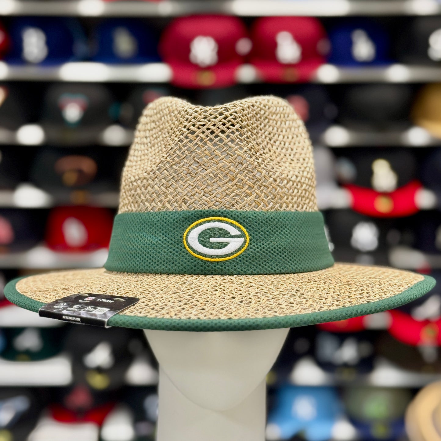 New Era Green Bay Packers NFL Straw Hat