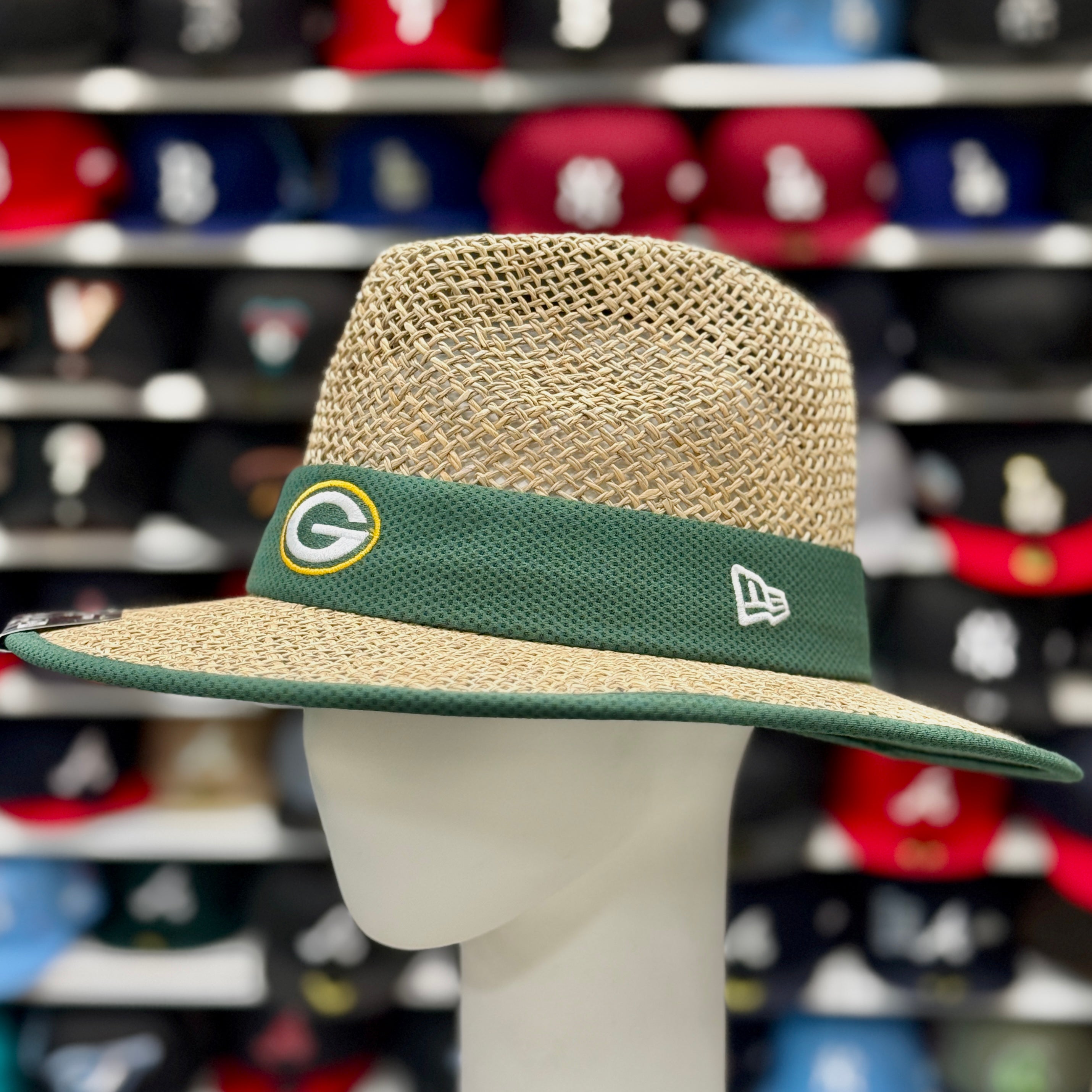New Era Green Bay Packers Straw Hat - Product Image