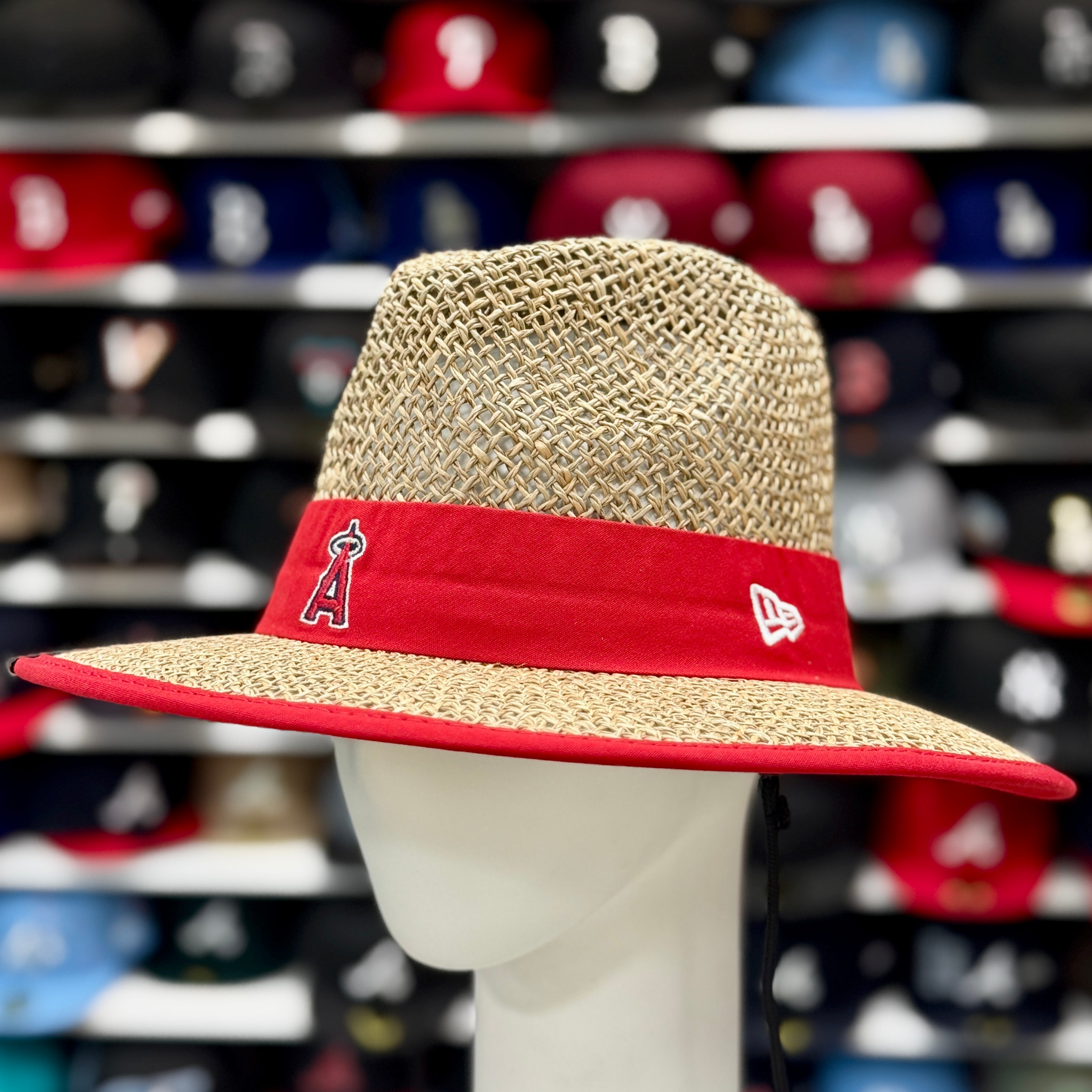 New Era Los Angeles Angels Red Straw Hat - Product Image