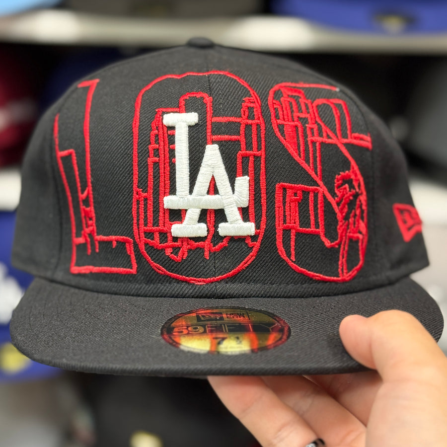 New Era Los Angeles Dodgers 'Urban Anatomy' Black 59FIFTY Fitted Hat - Product Image