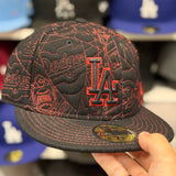 New Era Los Angeles Dodgers 'Wool Blueprint' Black 59FIFTY Fitted Hat