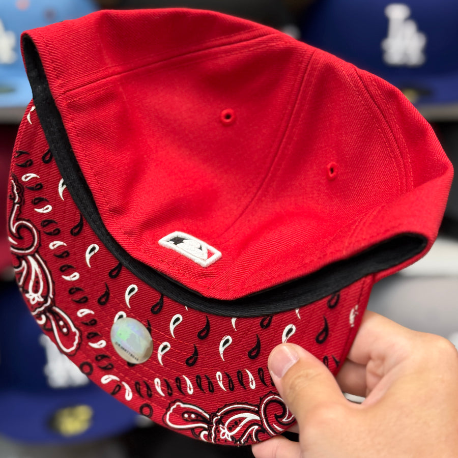New Era Los Angeles Dodgers 'Paisley Cut' Red 59FIFTY Fitted Hat - Product Image