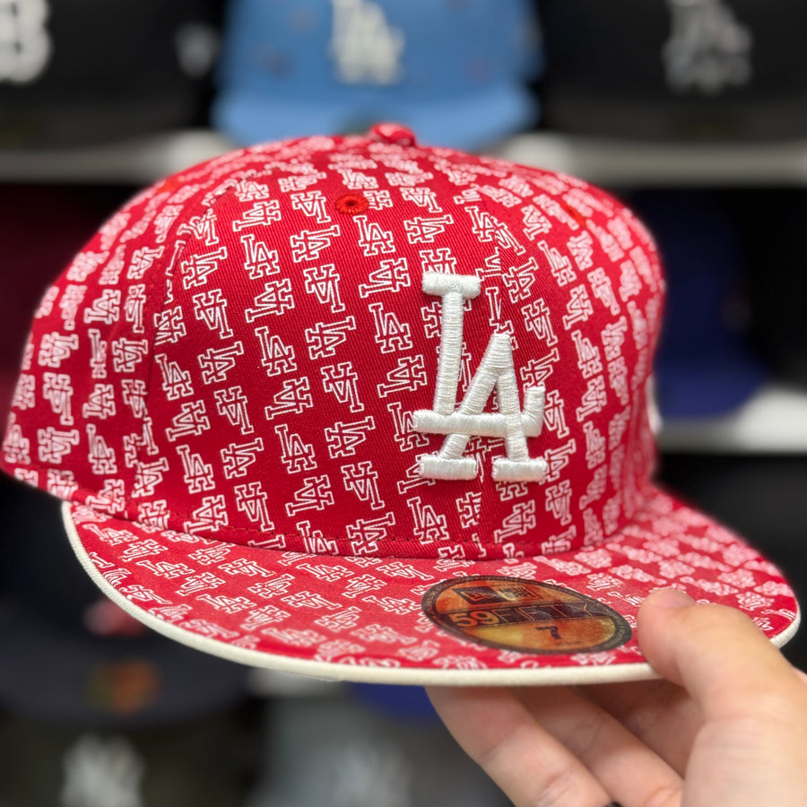New Era Los Angeles Dodgers 'Wallpaper Pack' Red 59FIFTY Fitted Hat - Product Image