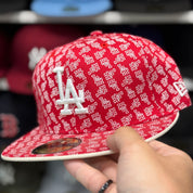 New Era Los Angeles Dodgers 'Wallpaper Pack' Red 59FIFTY Fitted Hat - Product Image