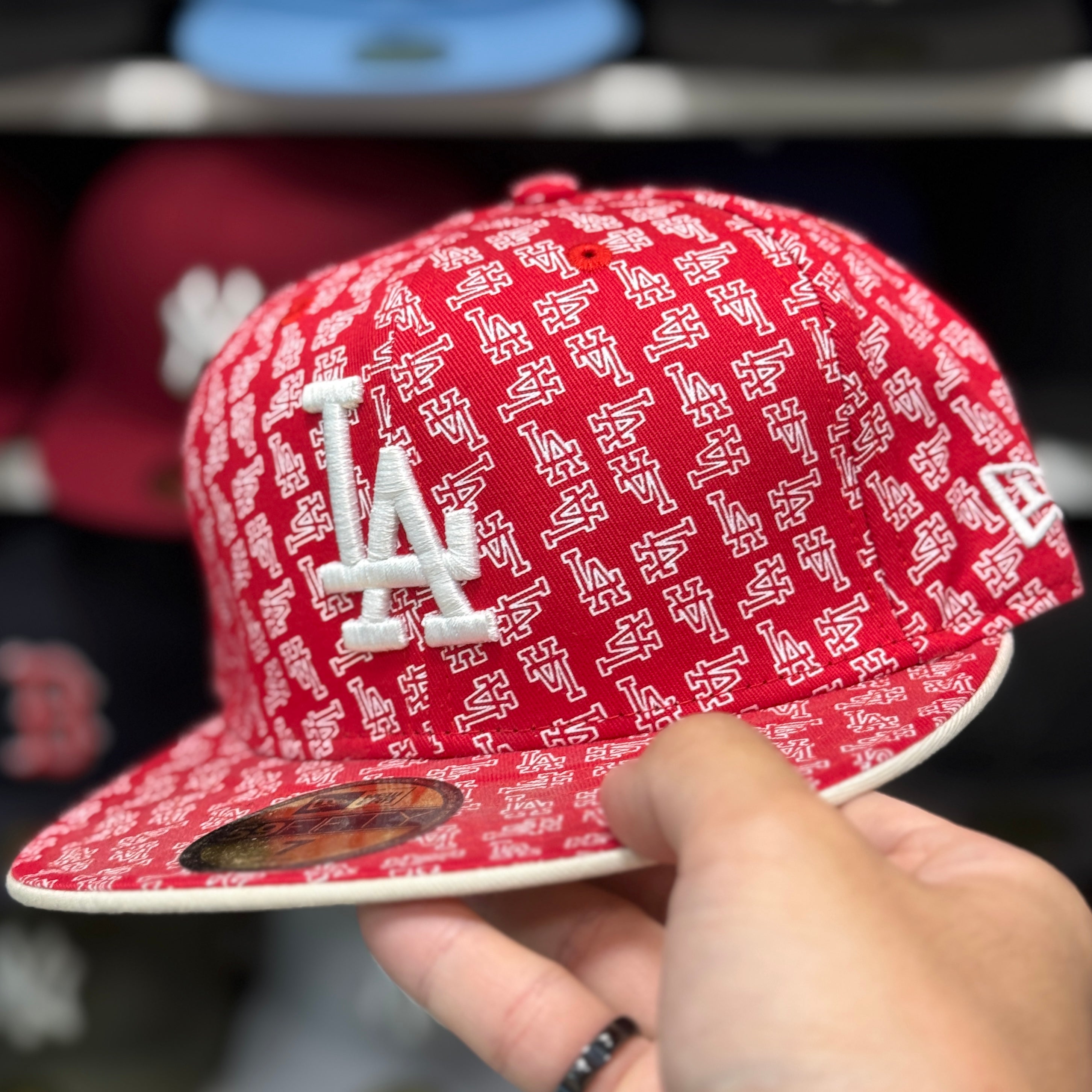 New Era Los Angeles Dodgers 'Wallpaper Pack' Red 59FIFTY Fitted Hat - Product Image