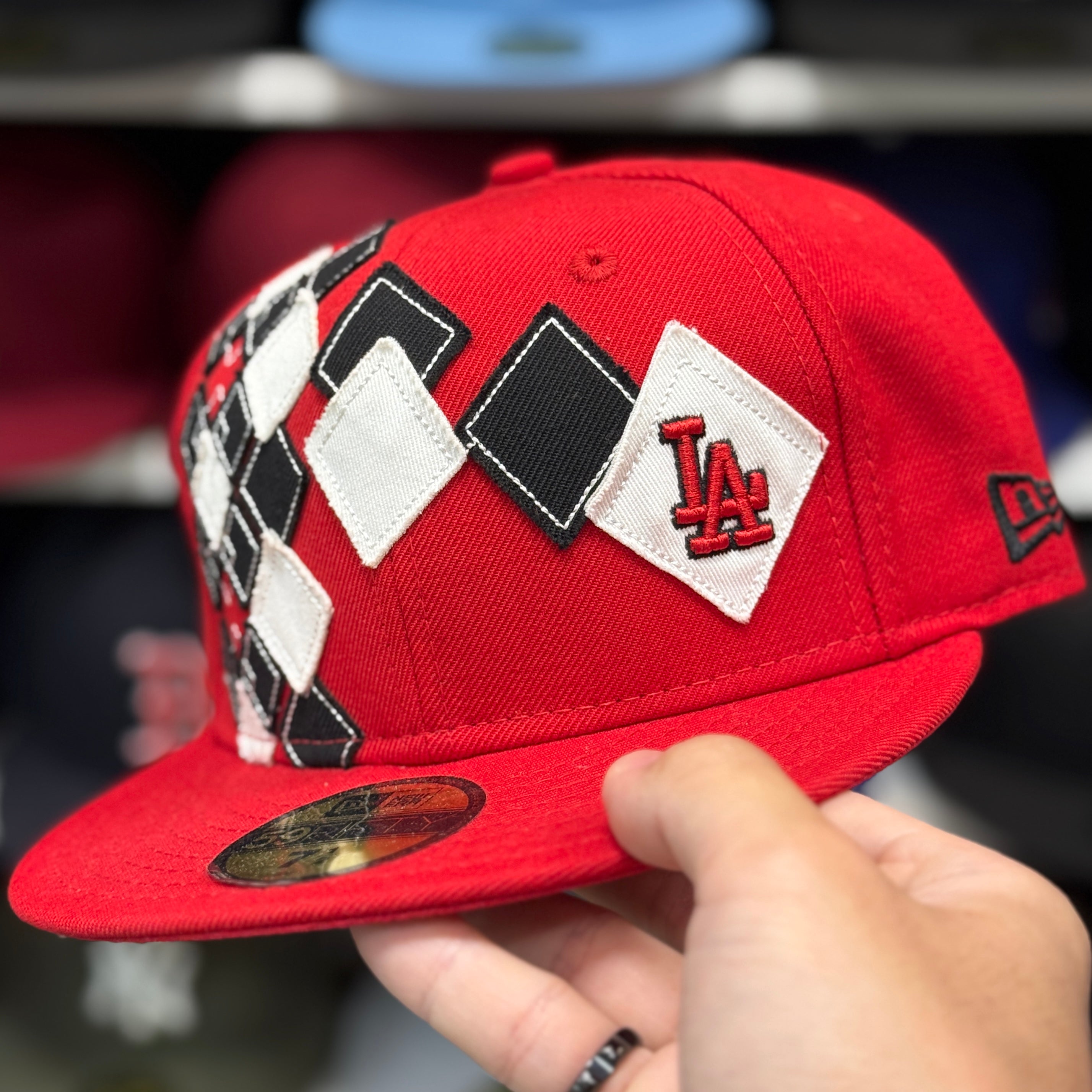 New Era Los Angeles Dodgers 'Prep Talk' Black 59FIFTY Fitted Hat - Product Image