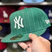 New Era New York Yankees 'Pinstripe' Green 59FIFTY Fitted Hat - Product Image