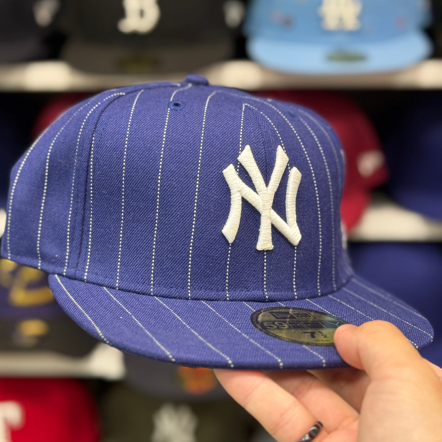 New Era New York Yankees 'Pinstripe' Blue 59FIFTY Fitted Hat - Product Image