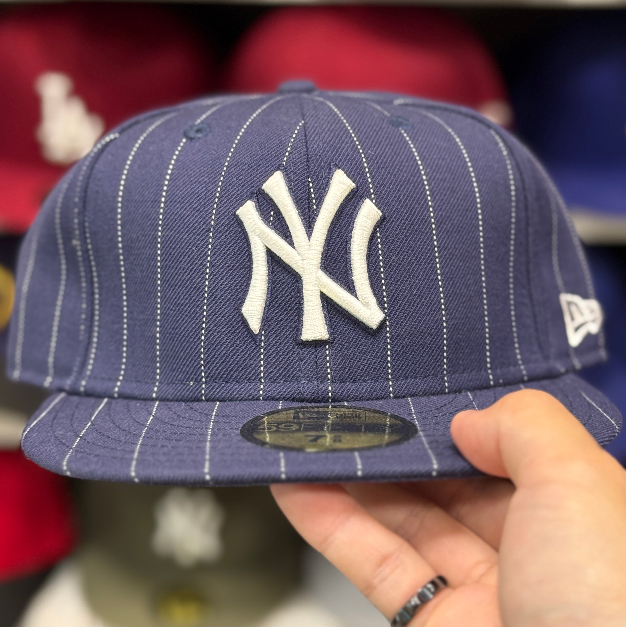 New Era New York Yankees 'Pinstripe' Navy 59FIFTY Fitted Hat - Product Image