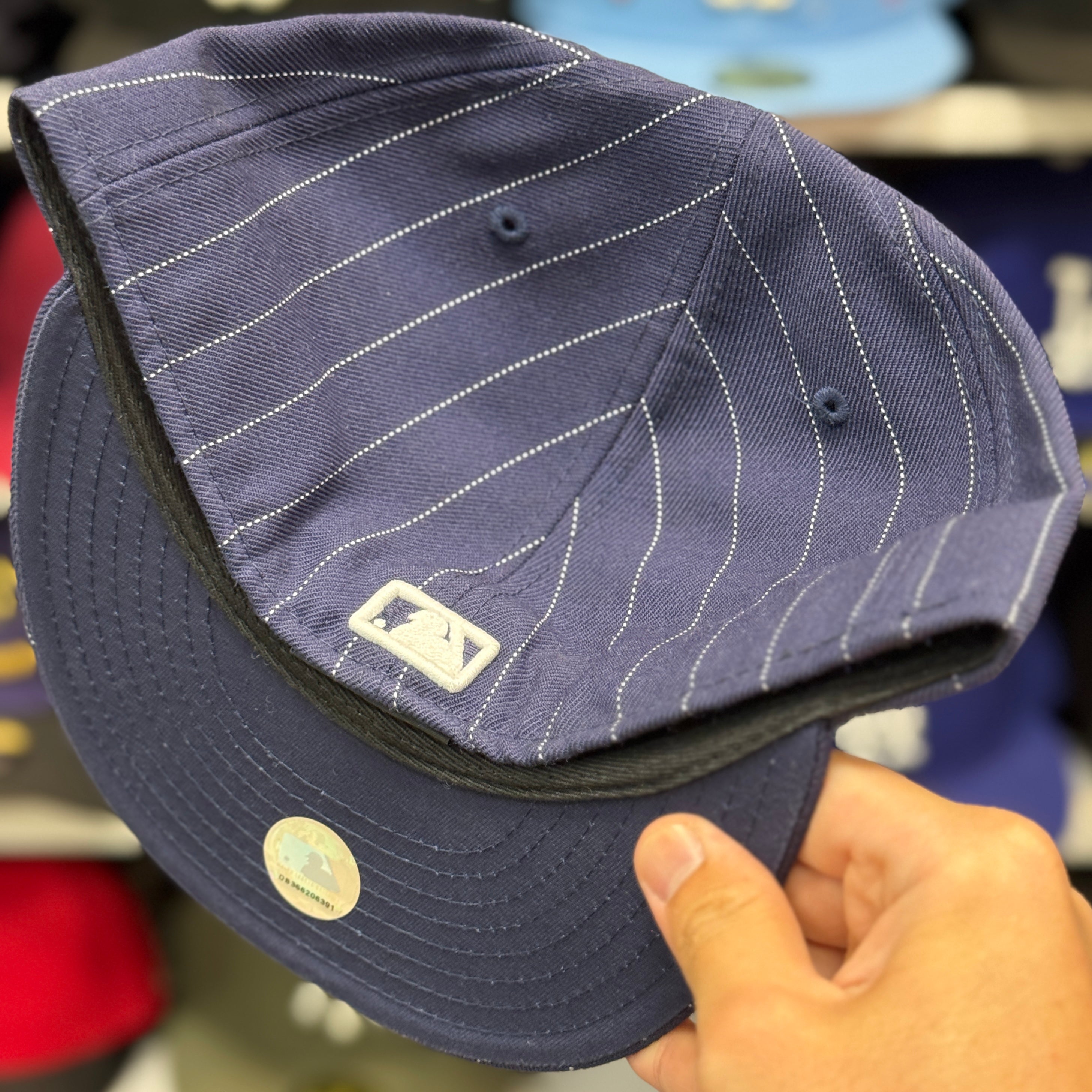 New Era New York Yankees 'Pinstripe' Navy 59FIFTY Fitted Hat - Product Image