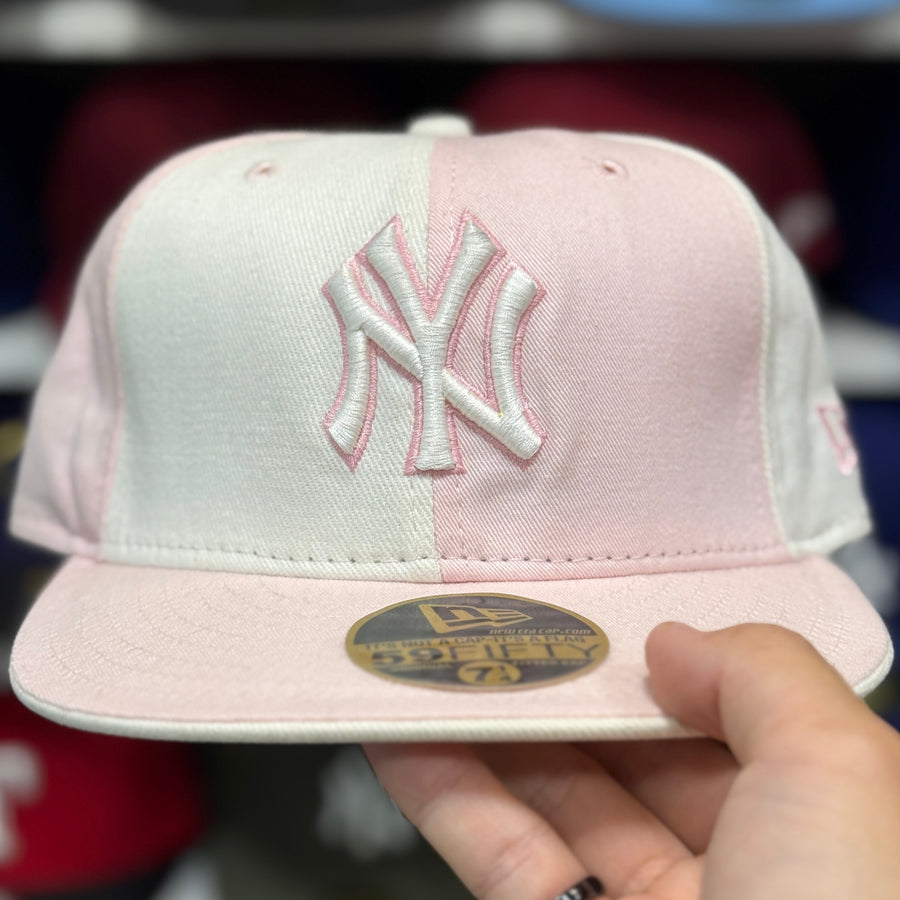 New Era New York Yankees 'Shy Pink' White/Pink 59FIFTY Fitted Hat - Product Image