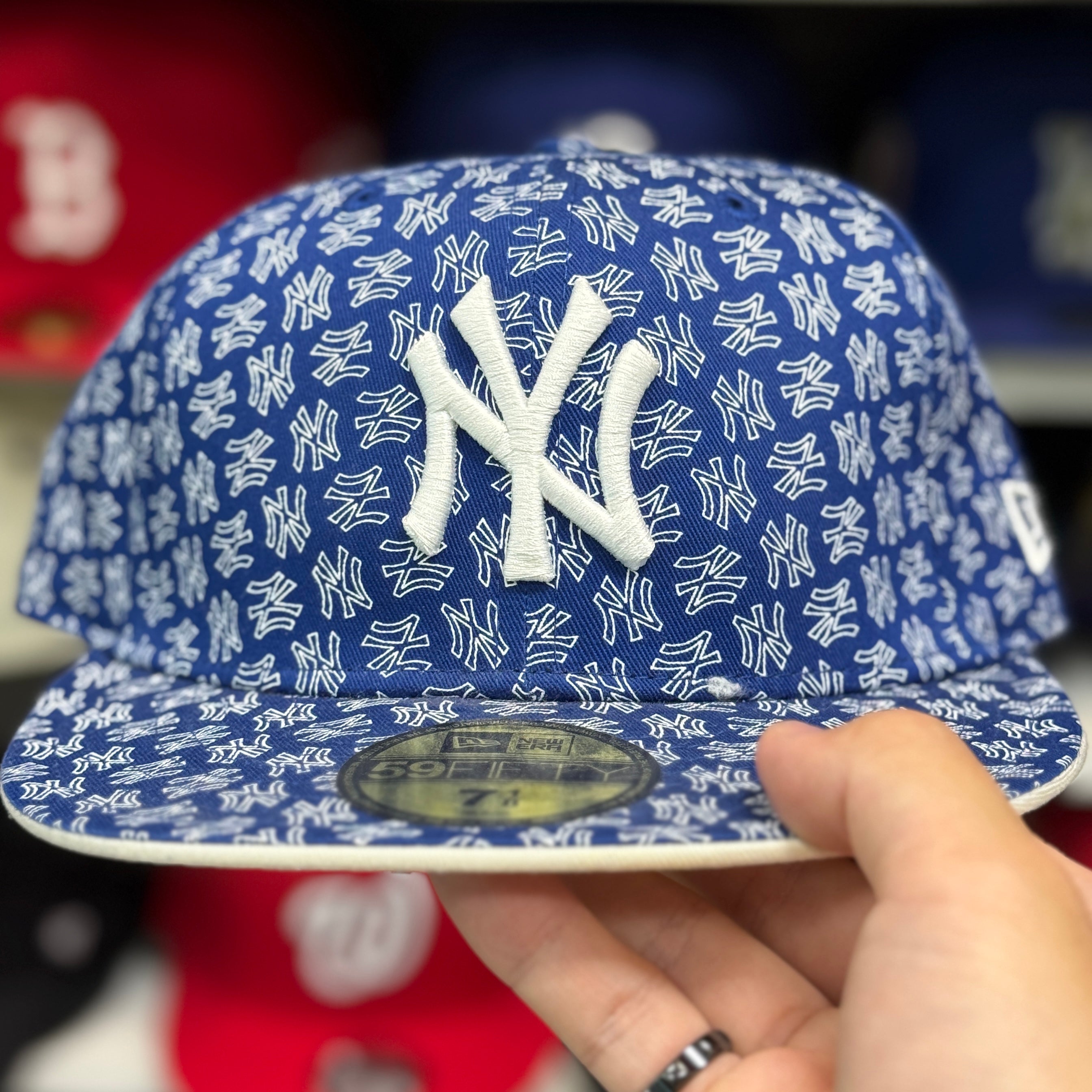 New Era New York Yankees 'Wallpaper Pack' Blue 59FIFTY Fitted Hat - Product Image