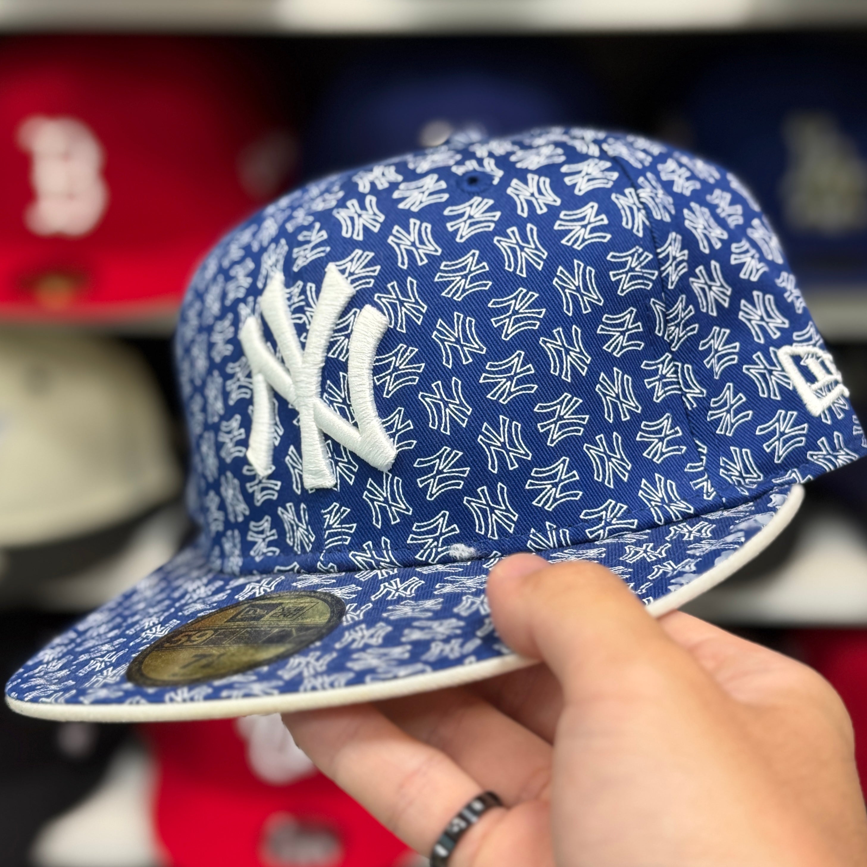New Era New York Yankees 'Wallpaper Pack' Blue 59FIFTY Fitted Hat - Product Image