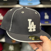 New Era Los Angeles Dodgers 'Vintage Suede' Black 59FIFTY Fitted Hat - Product Image