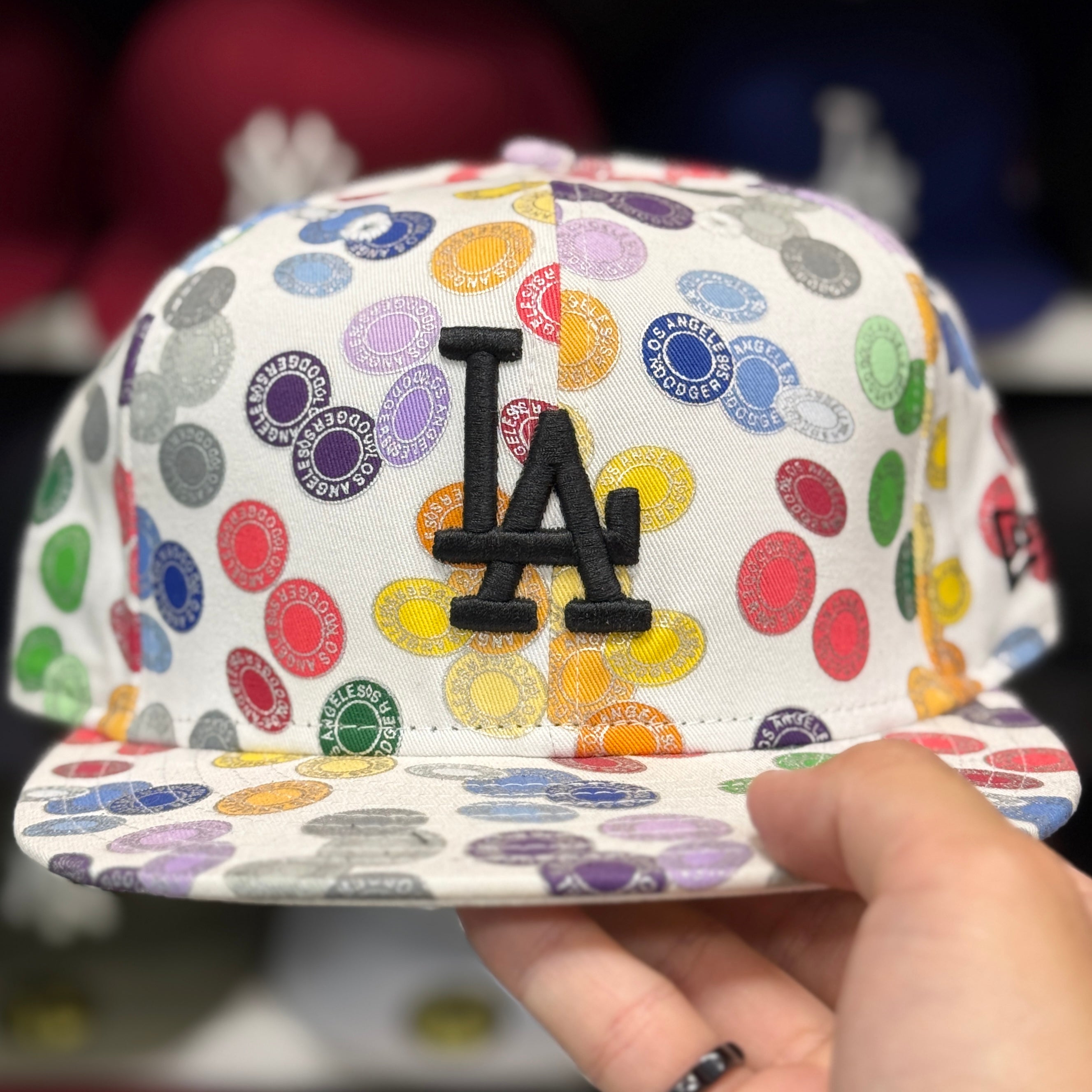 New Era Los Angeles Dodgers 'Disco Chip' White 59FIFTY Fitted Hat - Product Image