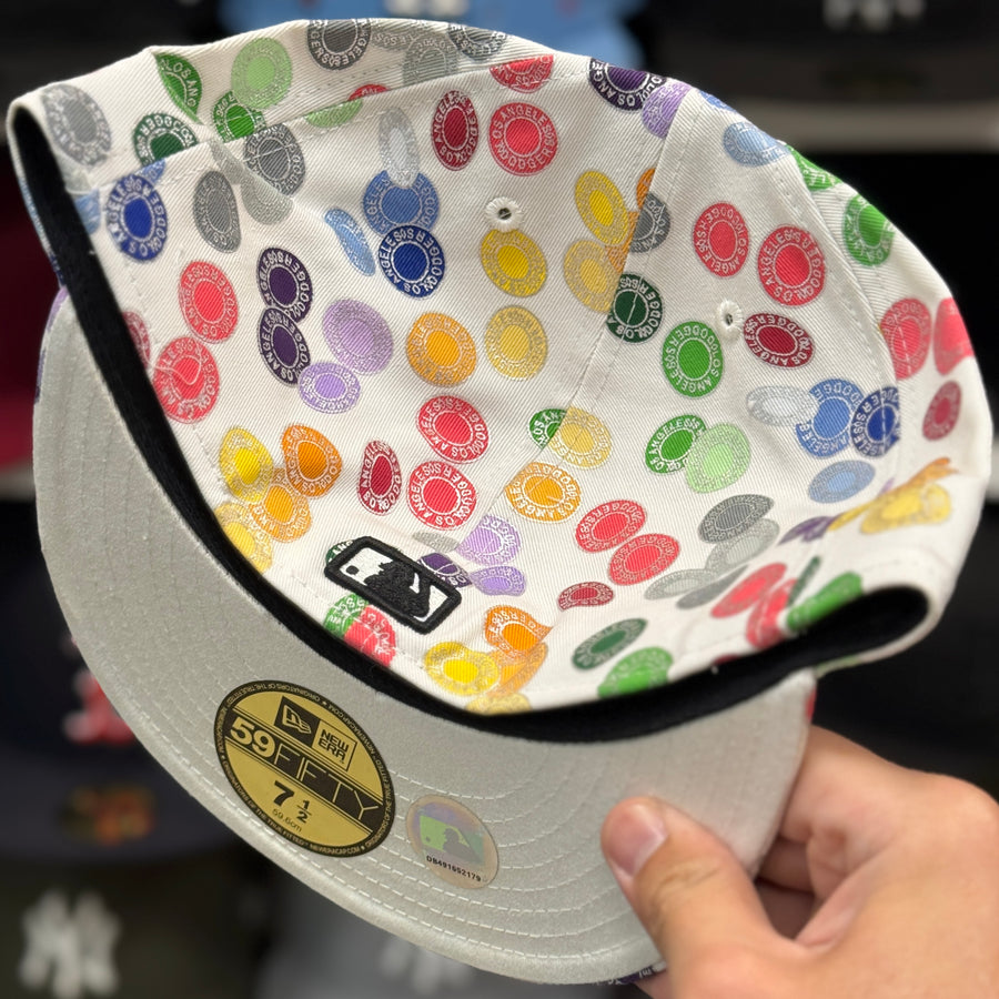New Era Los Angeles Dodgers 'Disco Chip' White 59FIFTY Fitted Hat - Product Image
