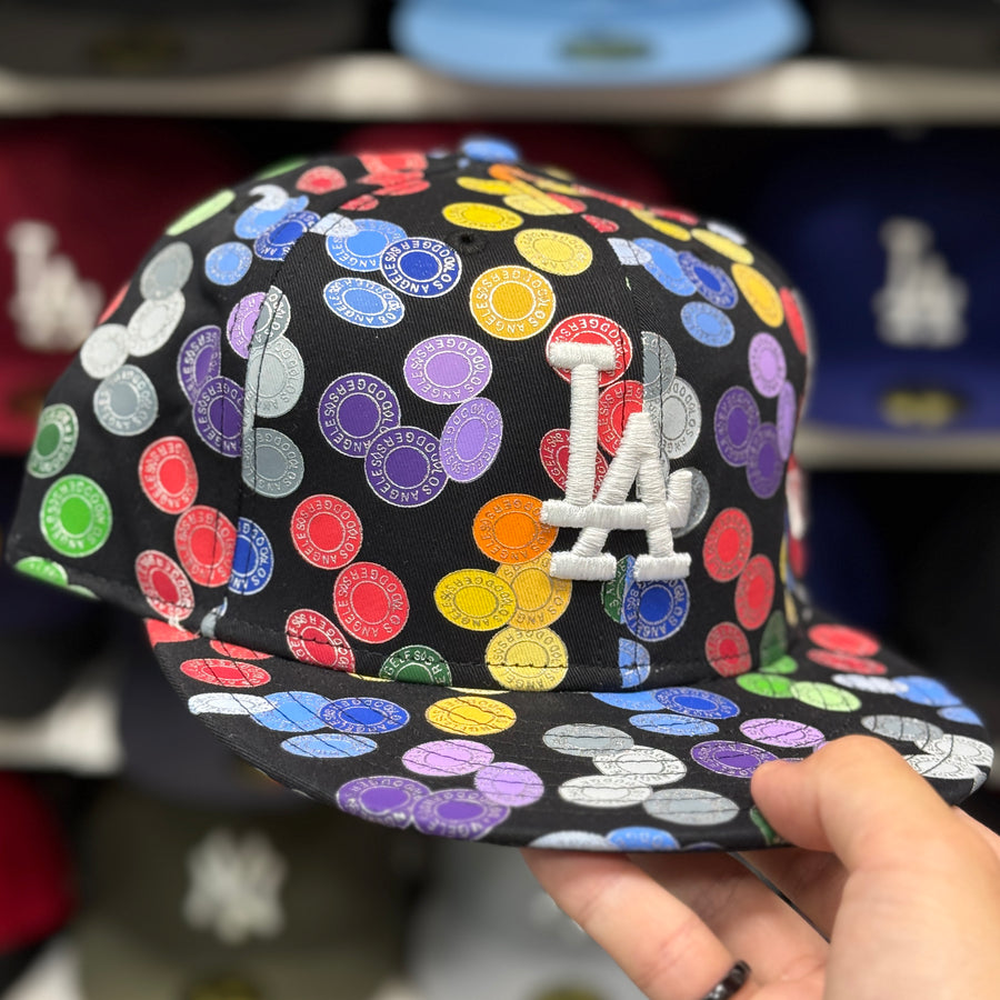 New Era Los Angeles Dodgers 'Disco Chip' Black 59FIFTY Fitted Hat - Product Image
