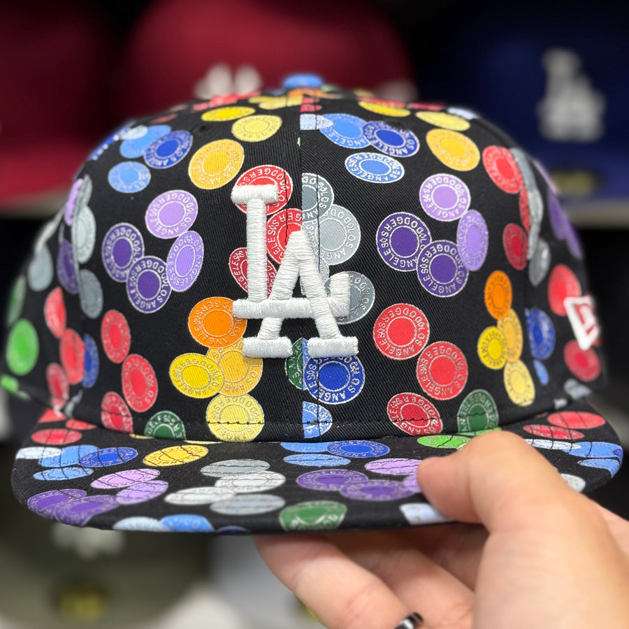 New Era Los Angeles Dodgers 'Disco Chip' Black 59FIFTY Fitted Hat - Product Image