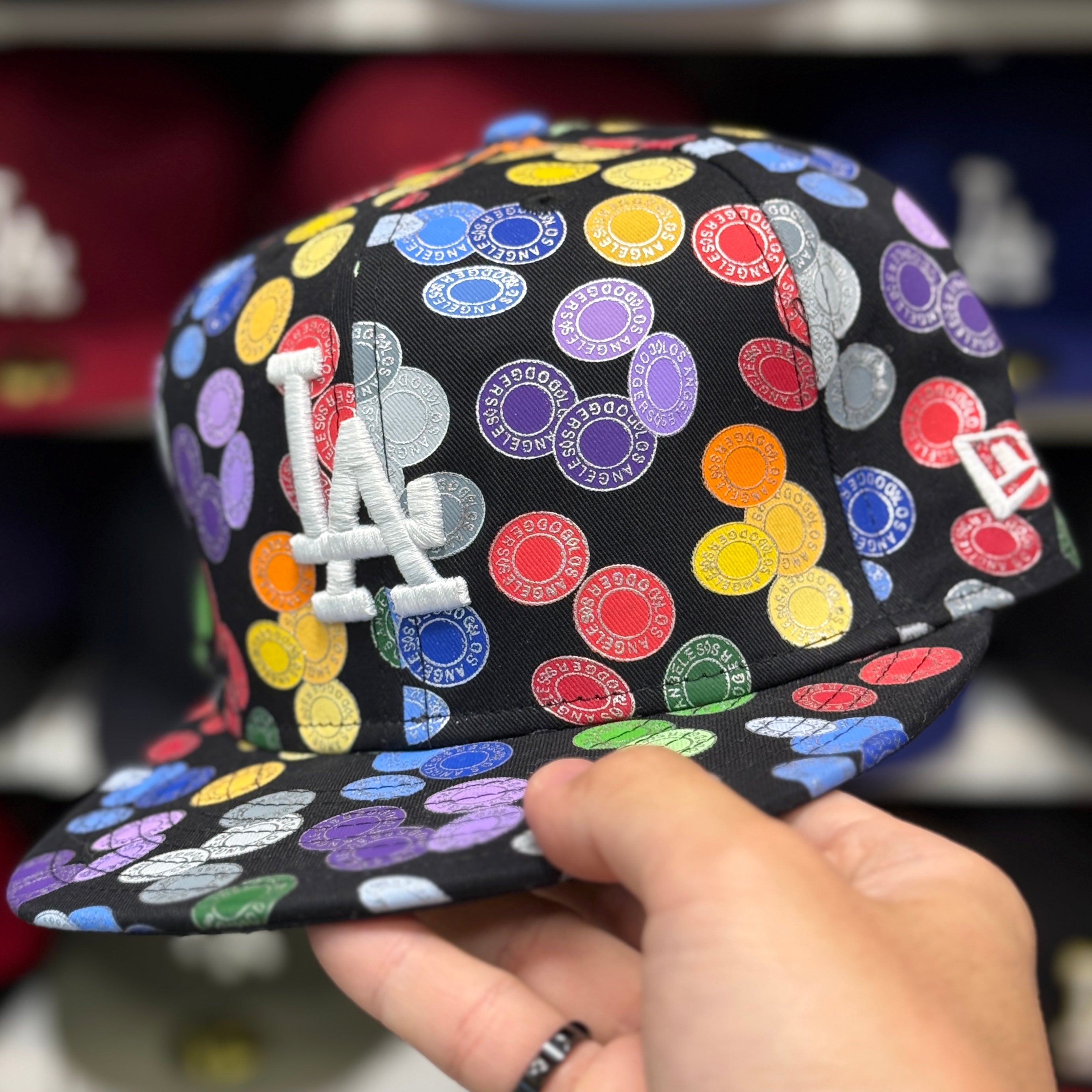 New Era Los Angeles Dodgers 'Disco Chip' Black 59FIFTY Fitted Hat - Product Image
