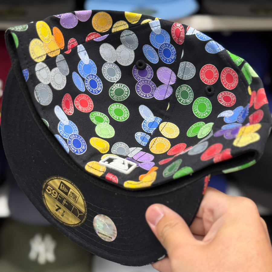 New Era Los Angeles Dodgers 'Disco Chip' Black 59FIFTY Fitted Hat - Product Image