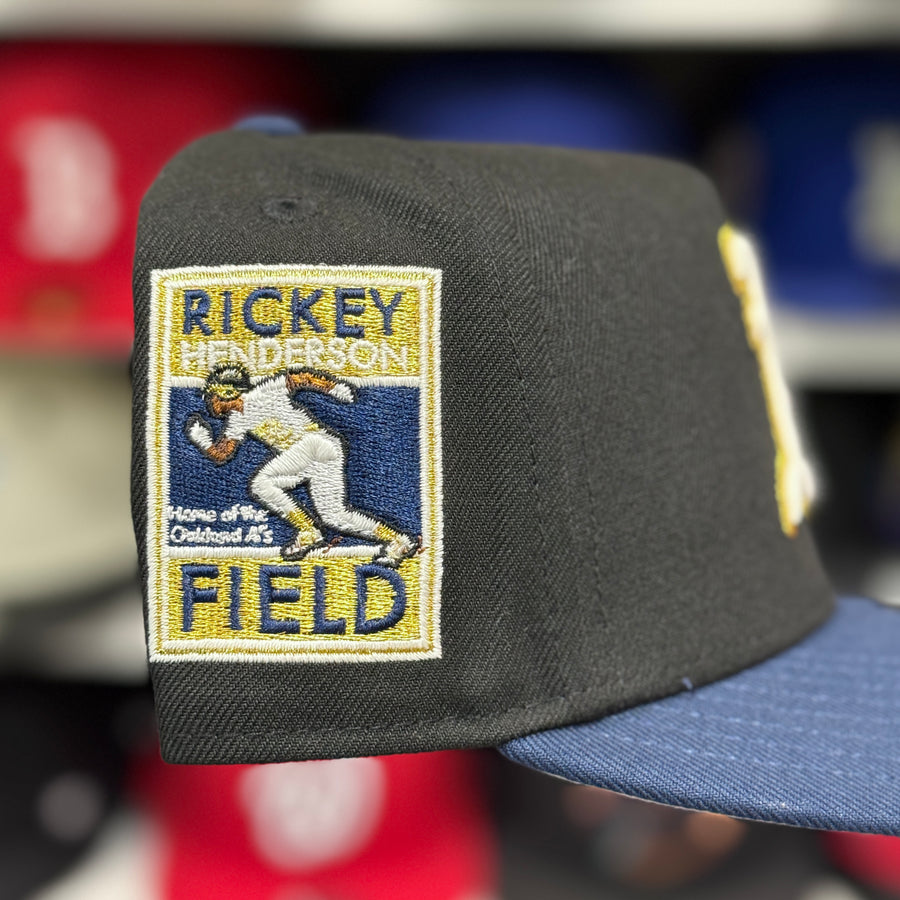 New Era Oakland Athletics 'Ricky Henderson Field' A-Frame Black/Navy 9FIFTY Snapback - Product Image