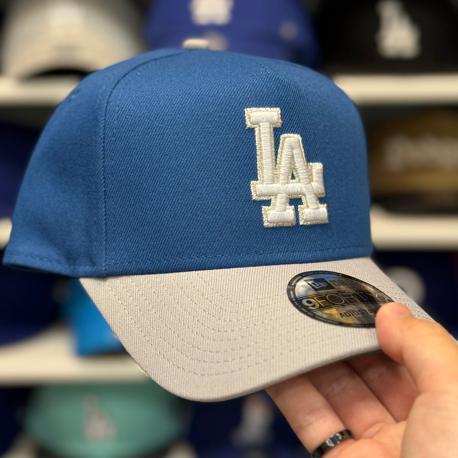 New Era Los Angeles Dodgers A-Frame Blue/Silver 9FORTY Snapback - Product Image