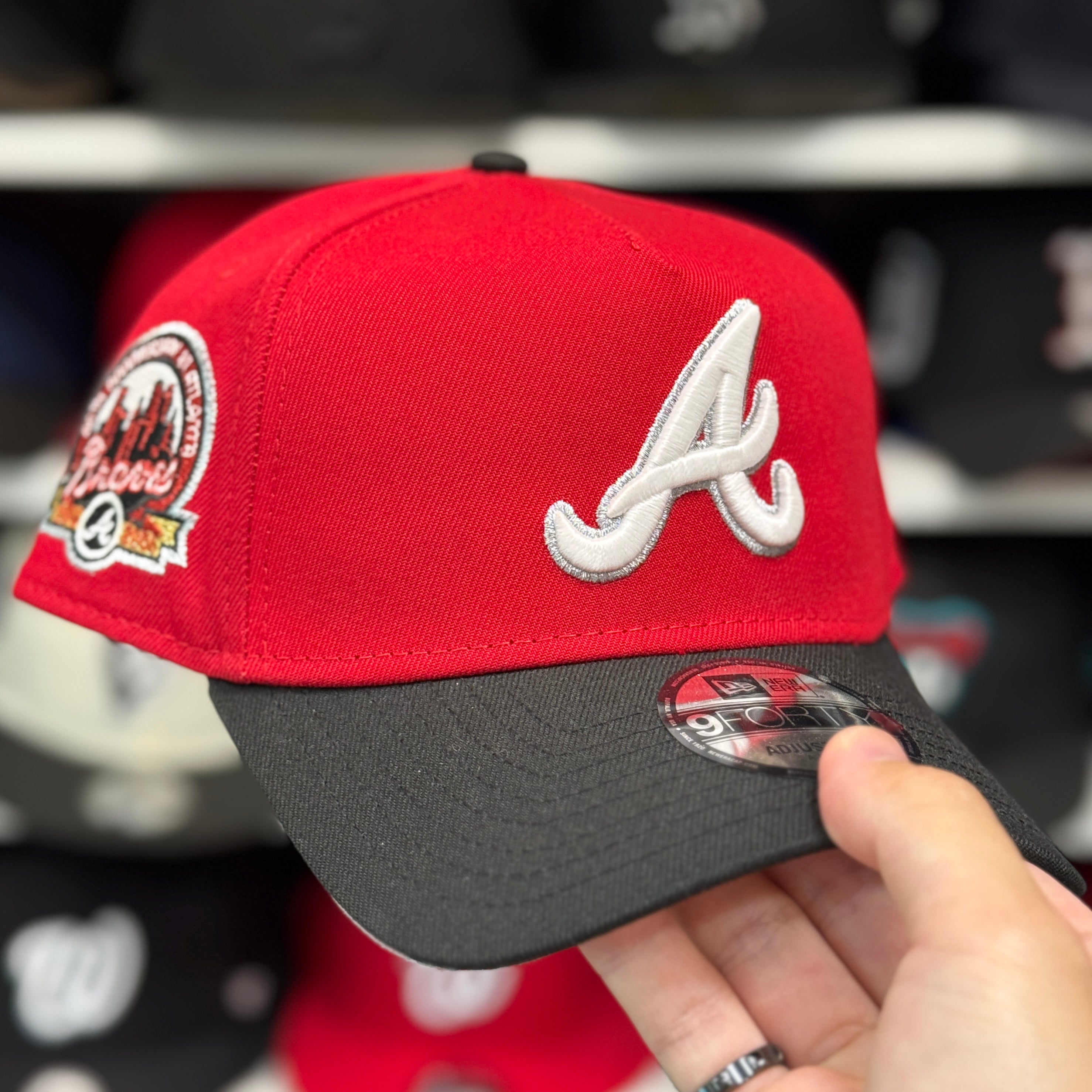 New Era Atlanta Braves '40th Anniversary' A-Frame Red/Black 9FORTY Snapback - Product Image