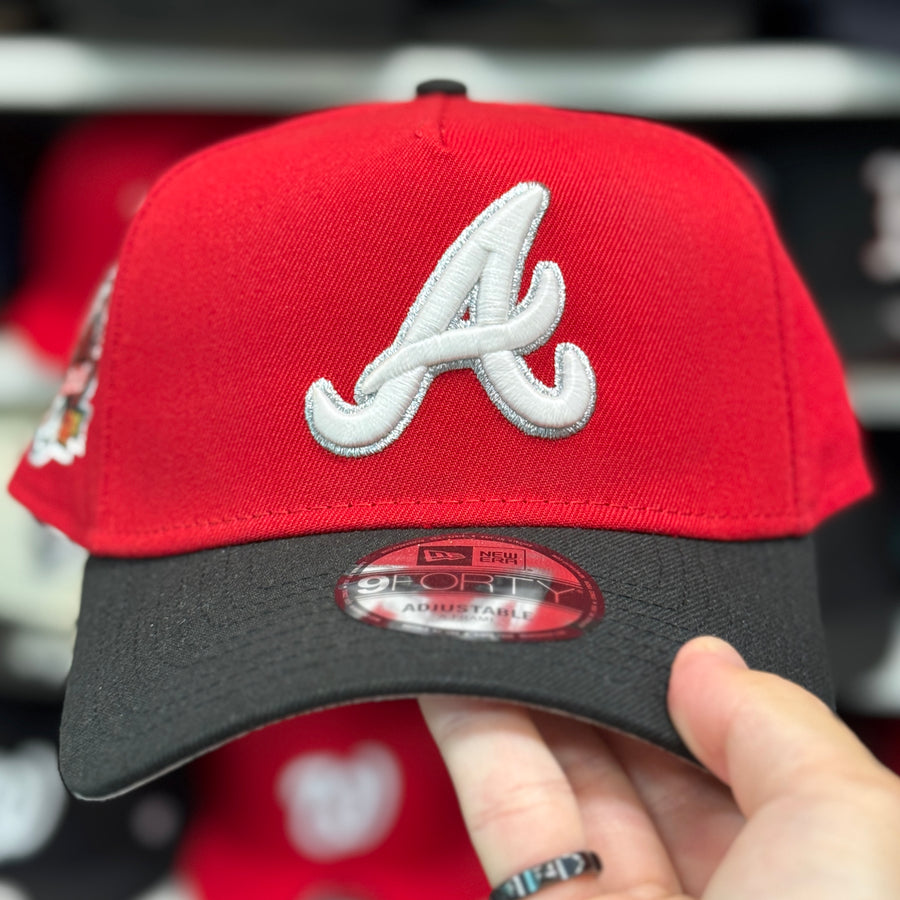 New Era Atlanta Braves '40th Anniversary' A-Frame Red/Black 9FORTY Snapback - Product Image