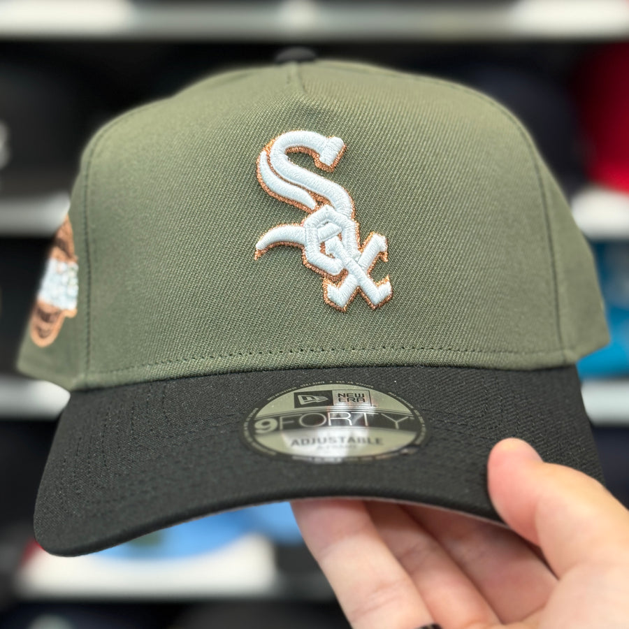 New Era Chicago White Sox '2005 World Series' A-Frame Olive/Black 9FORTY Snapback - Product Image