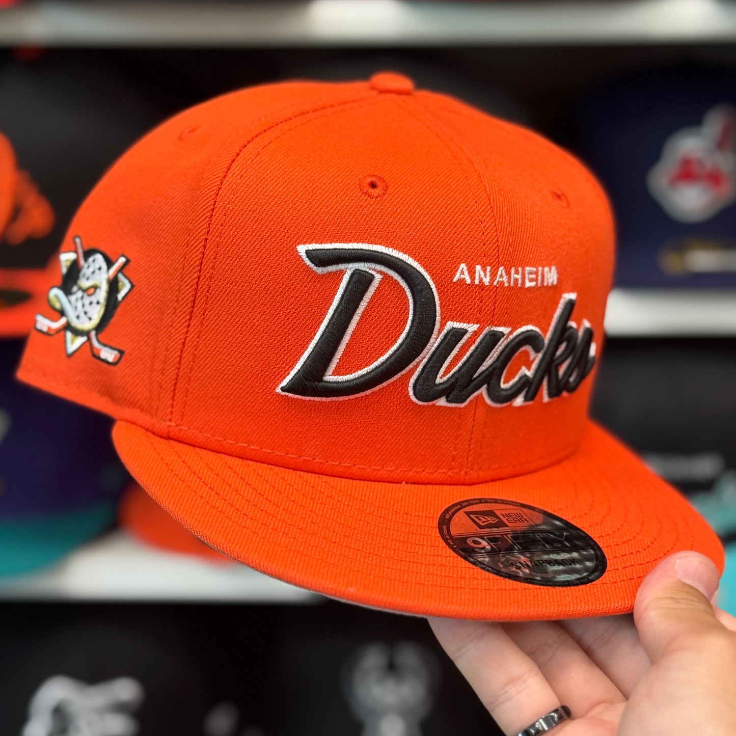 New Era Anaheim Ducks 'Script Logo' Orange 9FIFTY Snapback