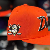 New Era Anaheim Ducks 'Script Logo' Orange 9FIFTY Snapback - Product Image