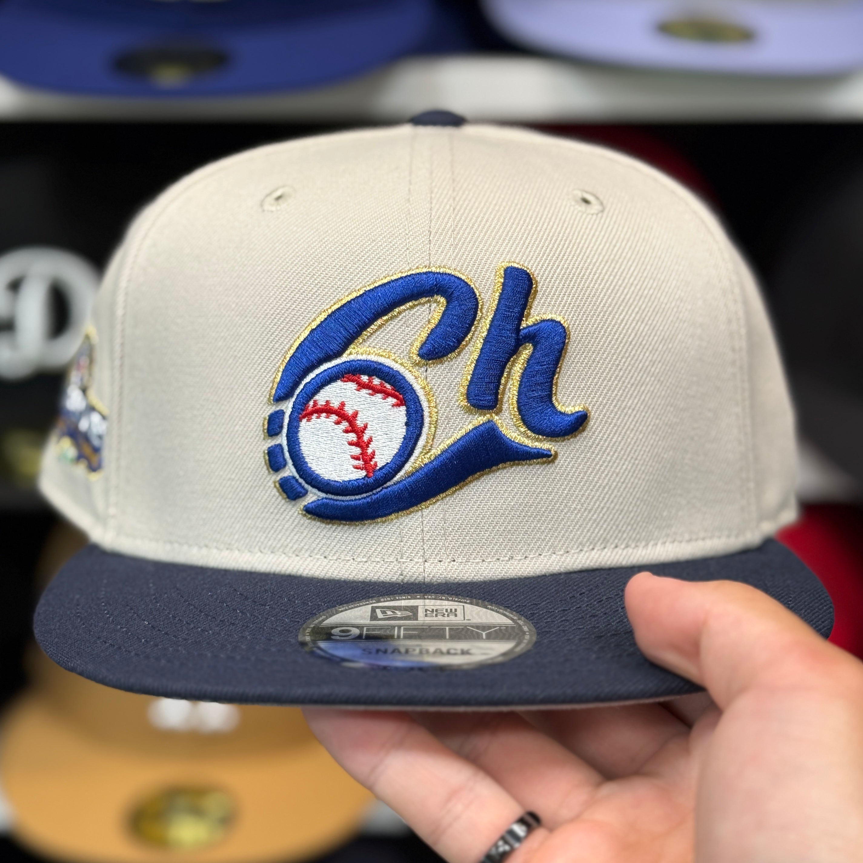 New Era Charros de Jalisco 'Campeones' Creme/Navy 9FIFTY Snapback - Product Image