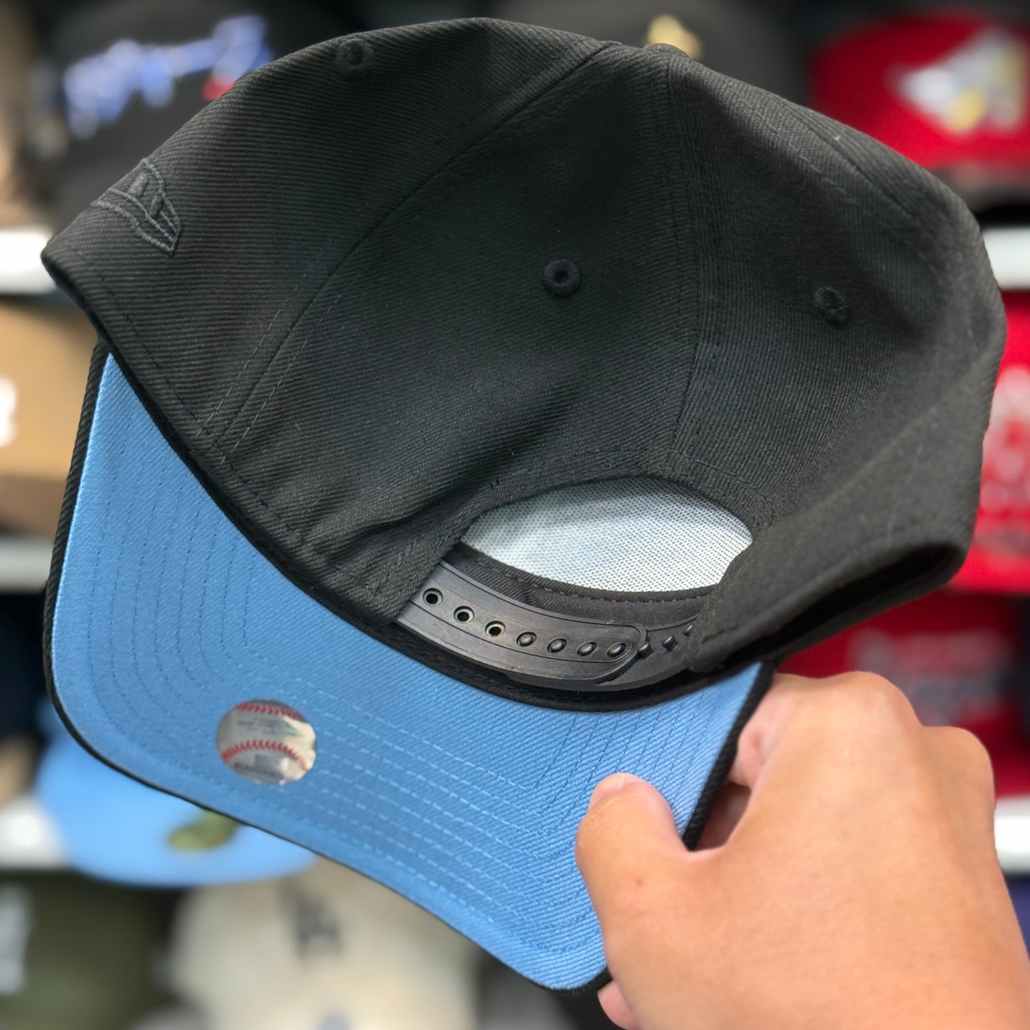 New Era Los Angeles Dodgers 'Lowrider Palm Tree' A-Frame 9FORTY Snapback Black - Blue Under Brim