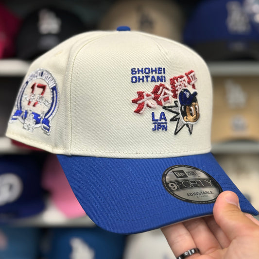 New Era Los Angeles Dodgers 'Anime Ohtani JPN to LA' A-Frame 9FORTY Snapback Ivory/Blue