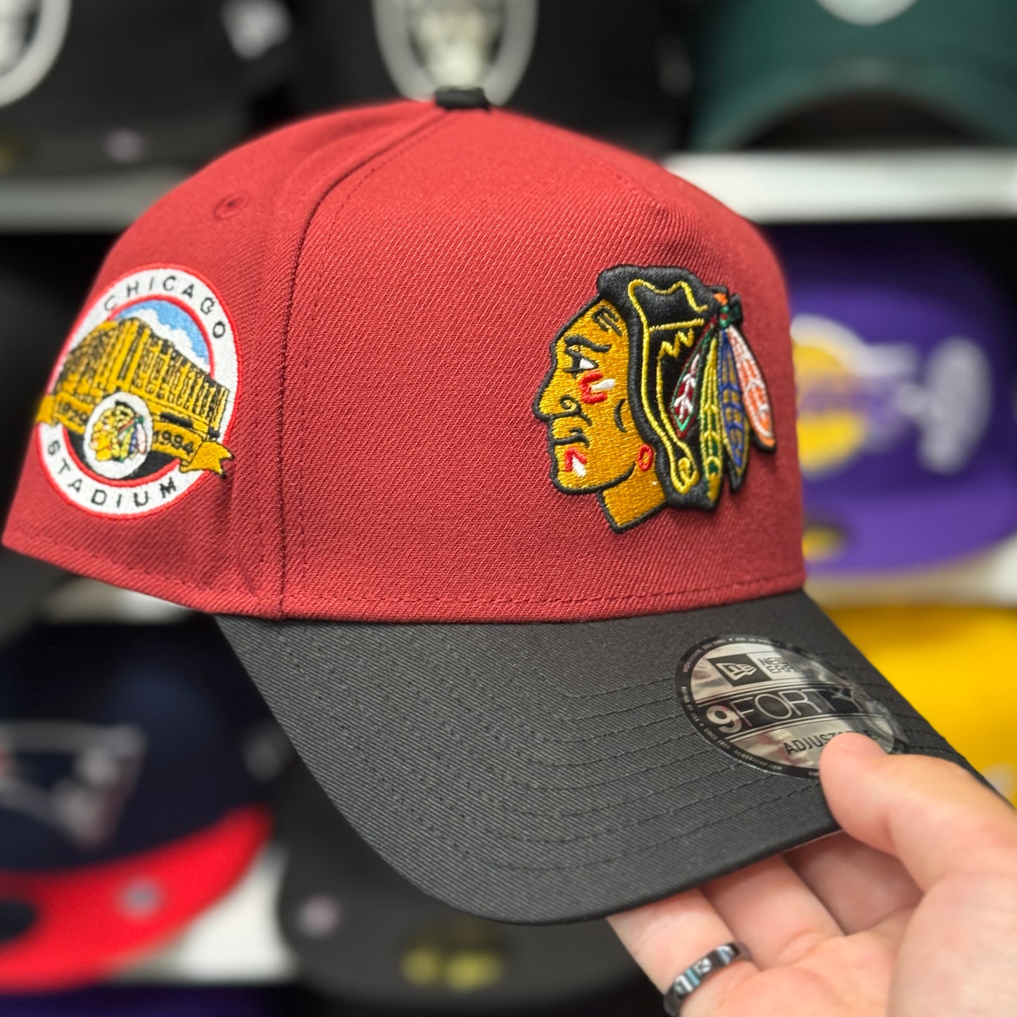 New Era Chicago Blackhawks A-Frame 9FORTY Snapback Red / Black