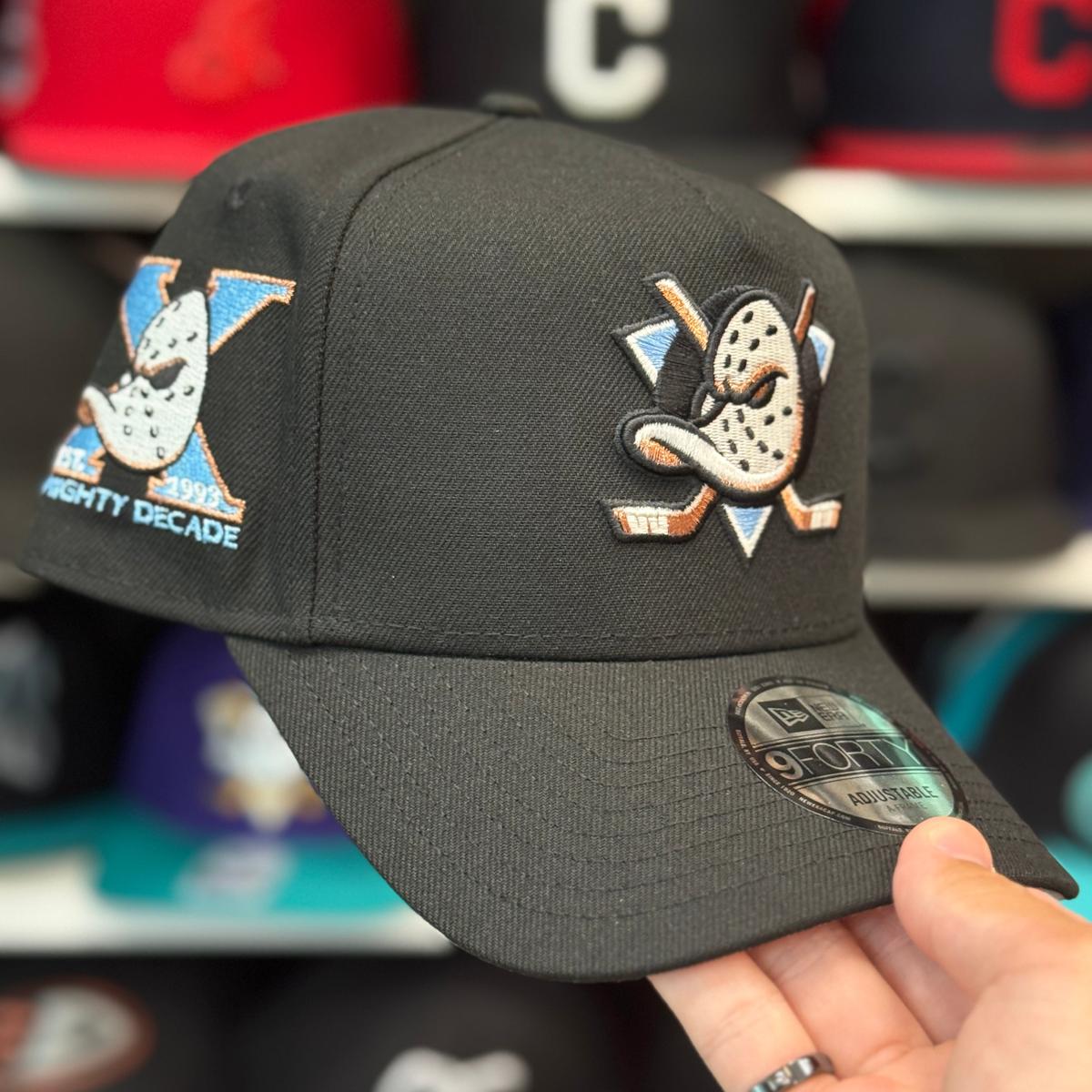 New Era Anaheim Ducks 'Mighty Decade' A-Frame Black 9FORTY Snapback - Product Image