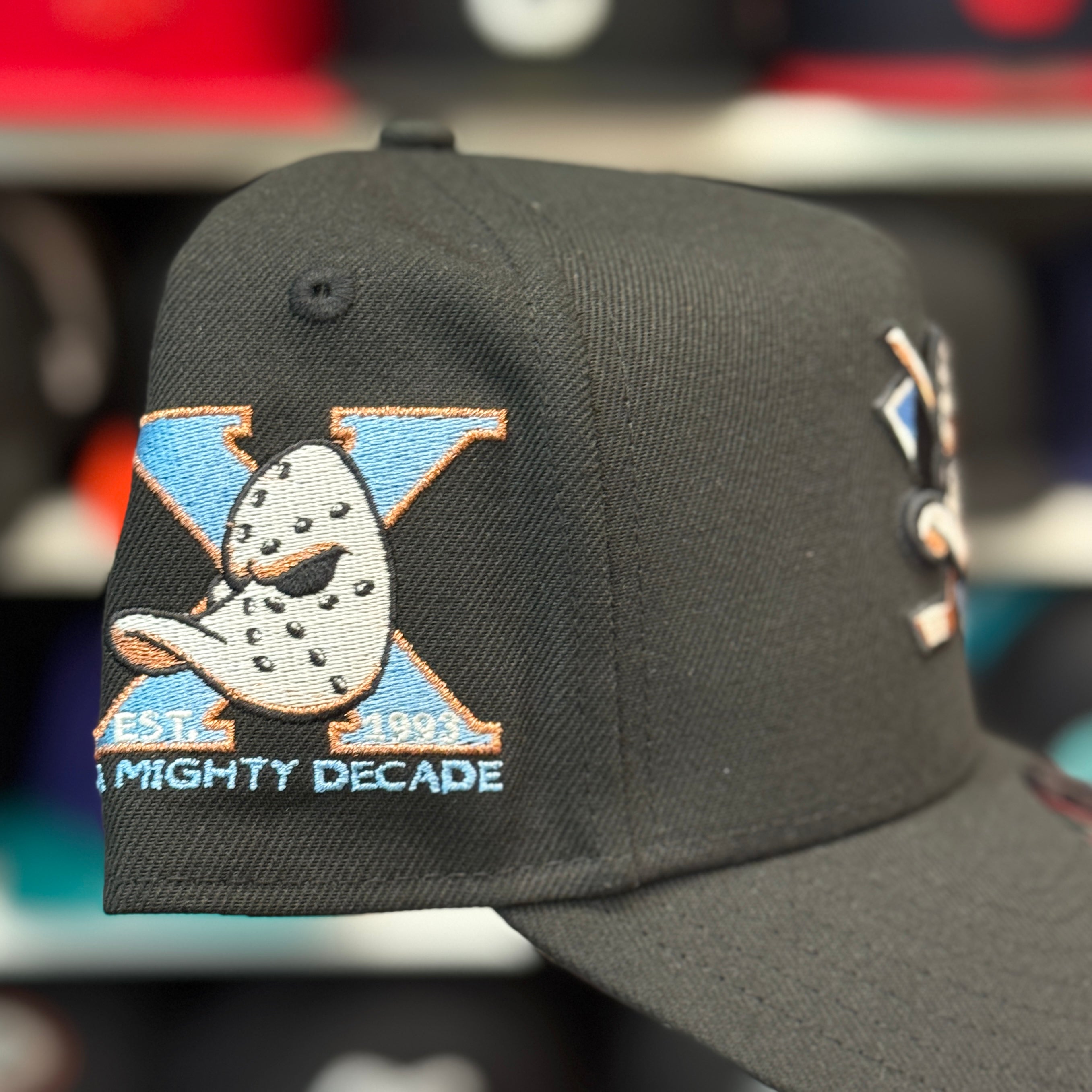 New Era Anaheim Ducks 'Mighty Decade' A-Frame Black 9FORTY Snapback - Product Image