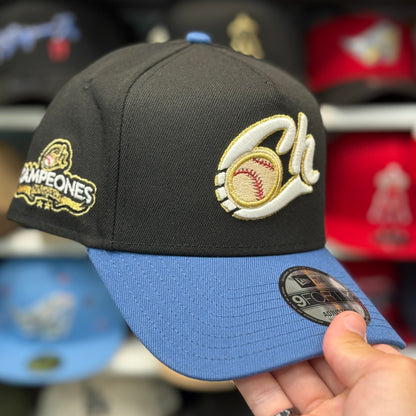 New Era Charros de Jalisco 'Campeones' A-Frame 9FORTY Snapback Black/Blue