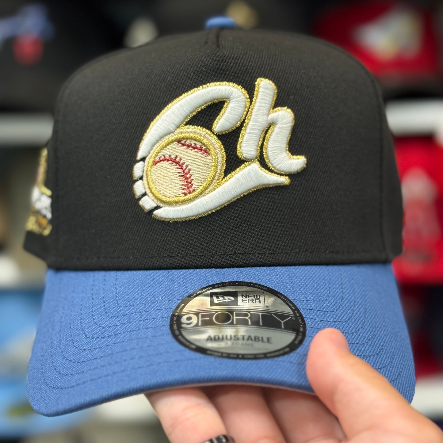 New Era Charros de Jalisco 'Campeones' A-Frame 9FORTY Snapback Black/Blue