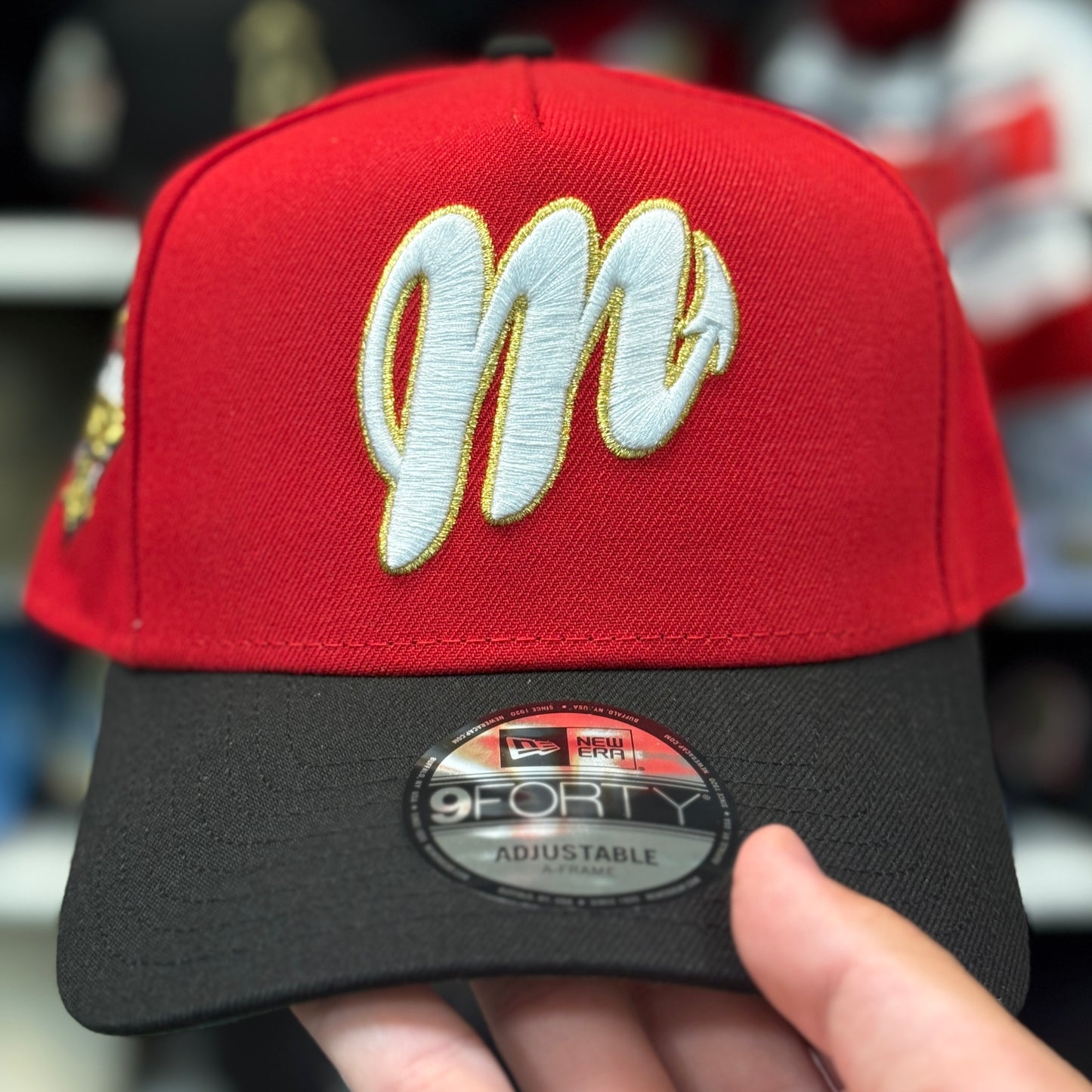 New Era Diablos Rojos del México '2024 Campeon' A-Frame 9FORTY Snapback Red/Black