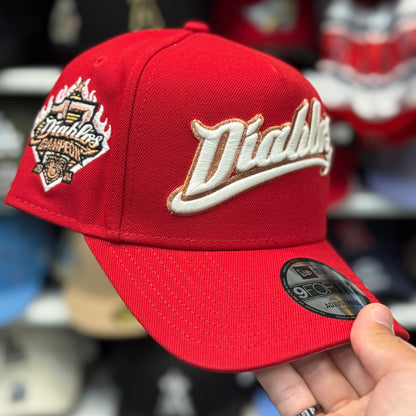 New Era A-Frame Diablos Rojos del México Script '2024 Campeon' 9FORTY Snapback Red