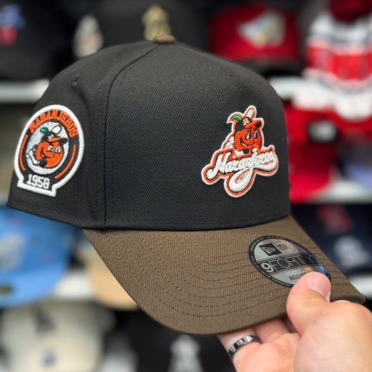 New Era A-Frame Naranjeros de Hermosillo '1958' 9FORTY Snapback Black/Brown