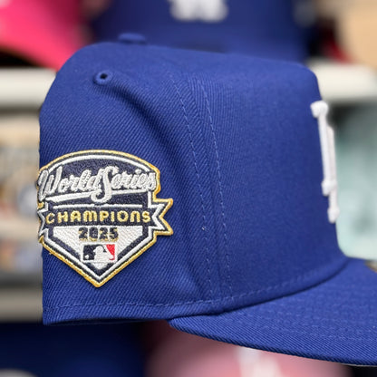 New Era Los Angeles Dodgers '2025 World Series Champions' A-Frame Blue/White 9FIFTY Snapback