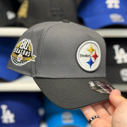 New Era Pittsburgh Steelers '80 Seasons' A-Frame Gray/Black 9FORTY Snapback