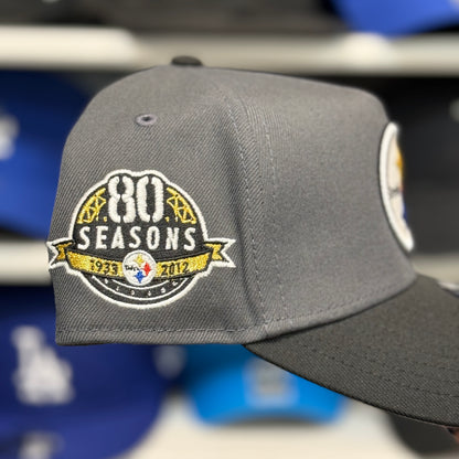 New Era Pittsburgh Steelers '80 Seasons' A-Frame Gray/Black 9FORTY Snapback