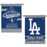 Los Angeles Dodgers 2025 World Series Champions Double WinCraft | Deluxe Sided Vertical Banner - Product Image