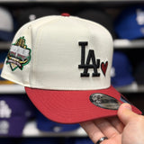 New Era Los Angeles Dodgers '40th Anniversary & Heart' A-Frame Creme/Red 9FIFTY Snapback