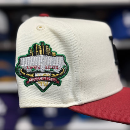 New Era Los Angeles Dodgers '40th Anniversary & Heart' A-Frame Creme/Red 9FIFTY Snapback - Product Image