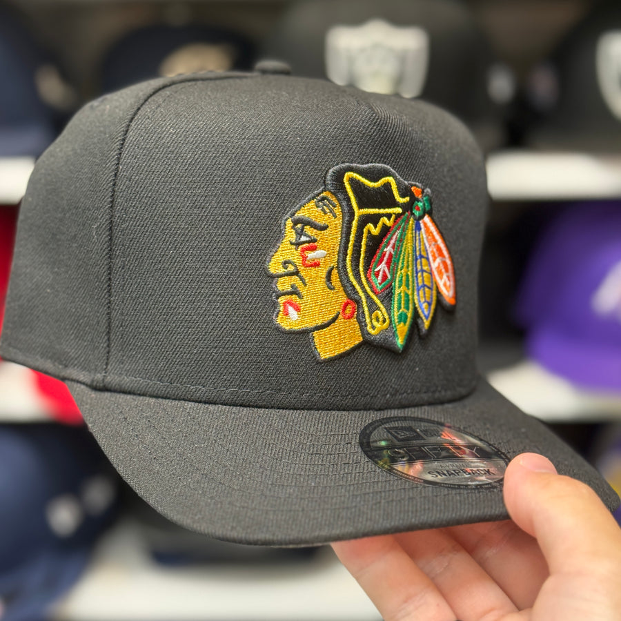 New Era Chicago Blackhawks Black 9FIFTY Snapback - Product Image