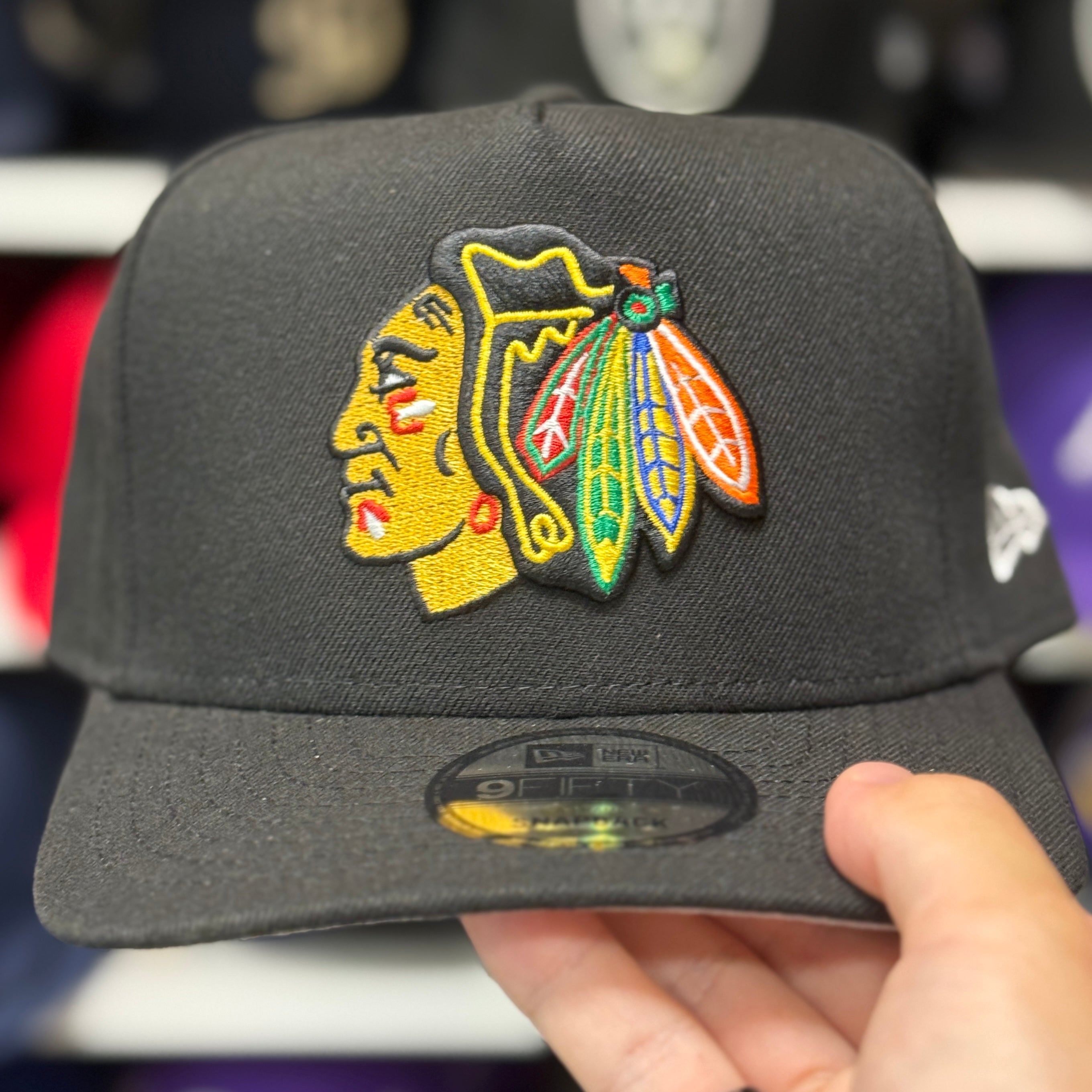 New Era Chicago Blackhawks Black 9FIFTY Snapback - Product Image
